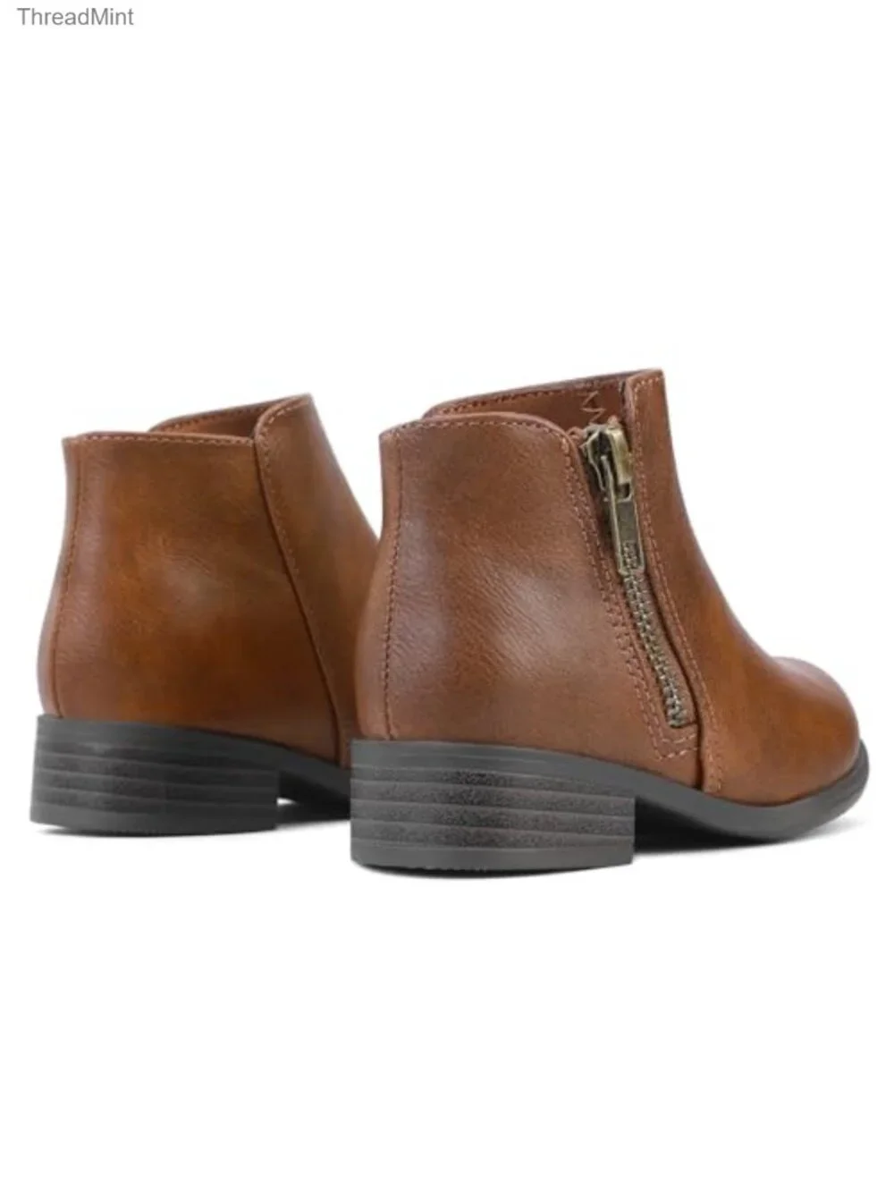 Girls Ankle Booties Side Zipper Soft Sole Comfort Shoes